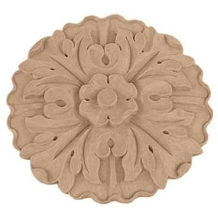 5 In. W X 5 In. H X .75 In. P Kent Rosette, Maple, Architectural Accent